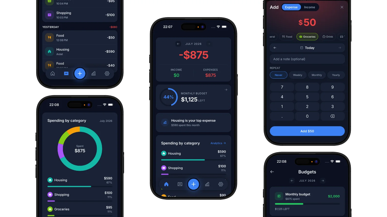 Spending Mobile App